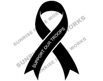Support Our Troops Yellow Ribbon SVG | Digital Download For Cricut Silhoutte Laser | Clean Lines | Military Support | Military Veteran