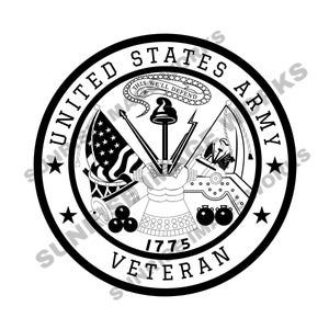 US Army Veteran Seal SVG Digital Download for Cricut & Silhouette | United States Army Seal Download | Military Veteran Logo | Army Insignia