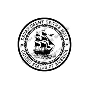 US Navy SVG | Clean Lines for Cricut Silhoutte Laser | Navy Digital Download | Custom United States Navy | Custom Military | Navy Insignia