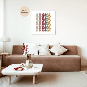 Aroha boho digital download, maori wall art, New Zealand print, printables, maori prints, Aotearoa wall posters, maori decor