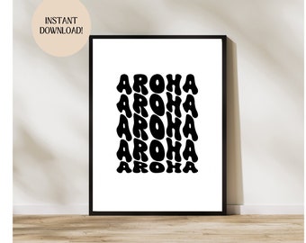 Aroha digital download, maori wall art, New Zealand print, printables, maori prints, Aotearoa wall posters, maori decor