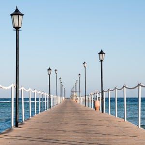 Path to INFINITY – Endless Pier Over the Sea, Wall Art, Maritime Photography, Horizon, Calm, Vastness