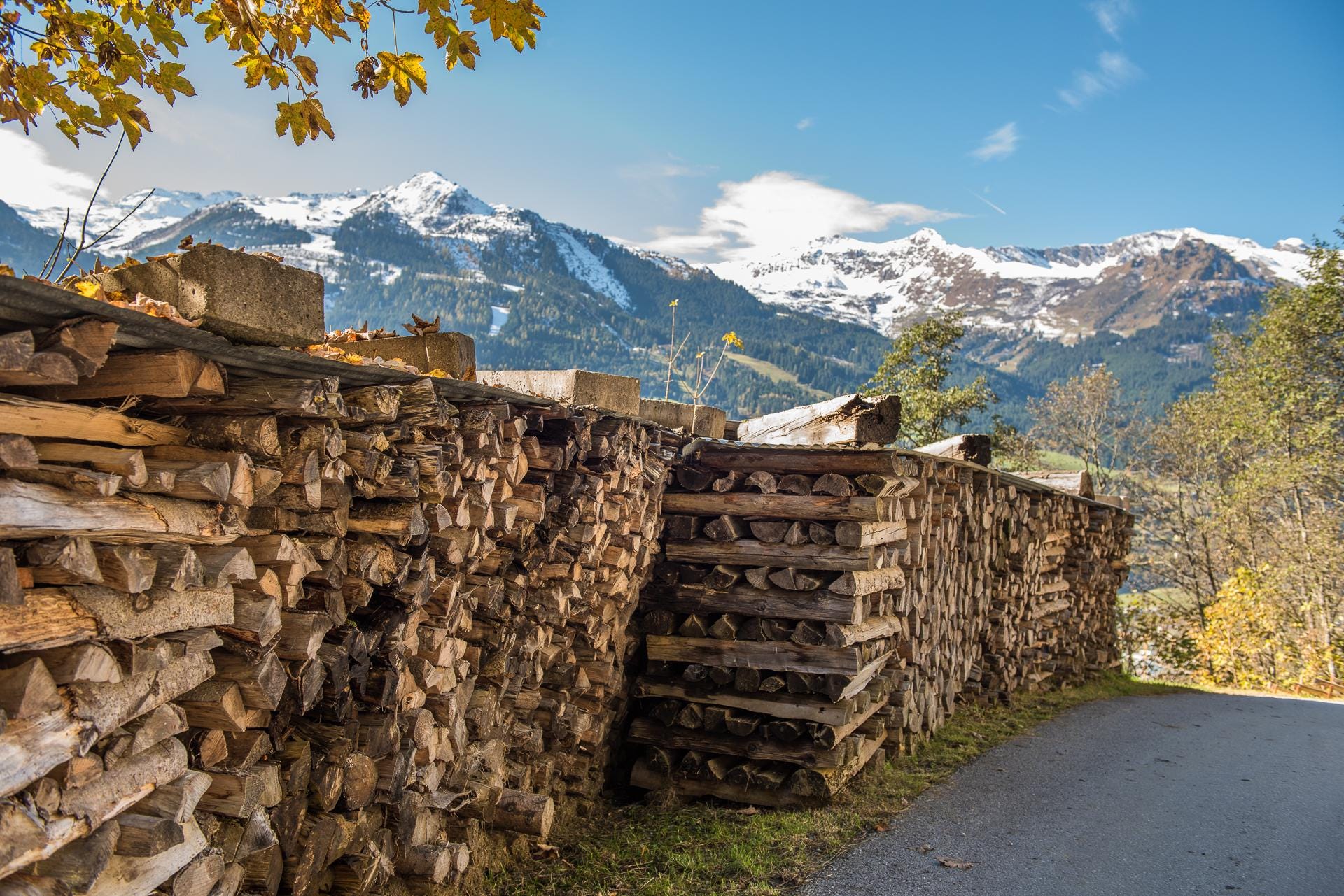 Golden AUTUMN – Wall Art | Gastein Valley in Autumn Light, Rustic Charm, Alpine Panorama, Nature Photography, Mountain Idyll