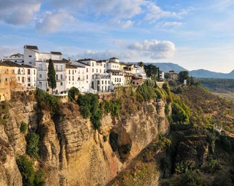 Enchanting RONDA – Wall Art | Historic Old Town in the Evening Sun, Spectacular Cliffs, Spanish Charm, Picturesque Mountain City