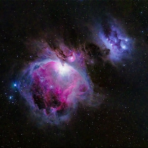 Breathtaking ORION NEBULA - mural, night sky landscape, starry sky, canvas at night, interstellar nebula, astrophoto, wall art