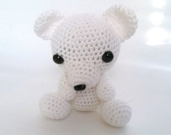 Handmade Little Crocheted Teddy Bear White