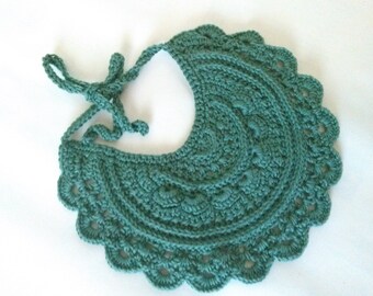 Baby Bib Dressed up for Special One Year Birthday Blue Green