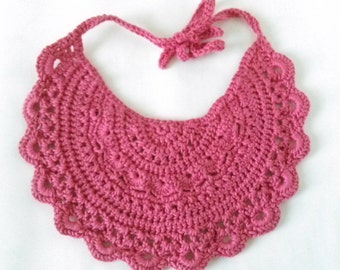 Handmade Baby Bib Special Occasion Magenta