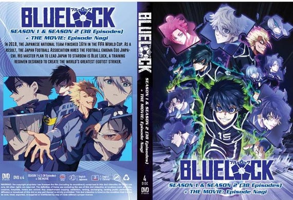 Anime DVD Blue Lock TV Series Season 1+2 Vol.1-38end + the Movie