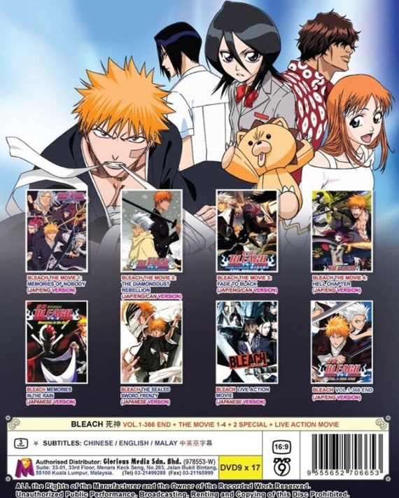 Dvd Bleach Season English Dub Bleach Dvd Box Set English Dub Anime