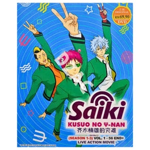 Anime DVD Saiki Kusuo No Ψ-nan oftewel The Disastrous Life Of Saiki K Sea.1-3+Live ~ Dvd complete boxset ~ Gratis DHL Express
