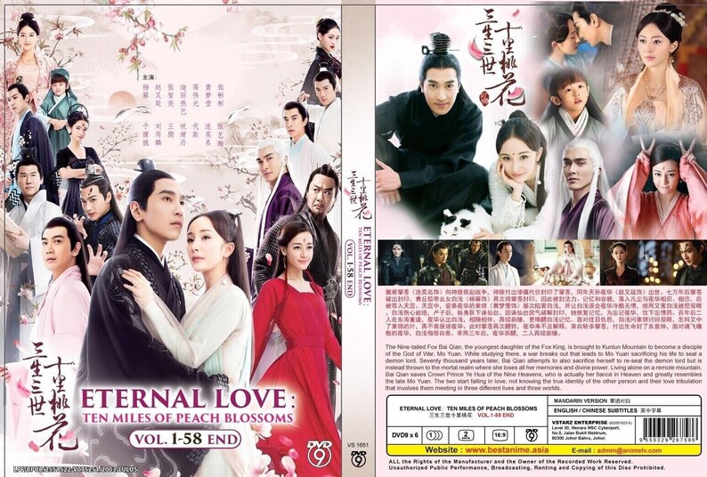 Eternal Love:ten Miles of Peach Blossoms Vol.1-58 End Chinese Drama Dvd