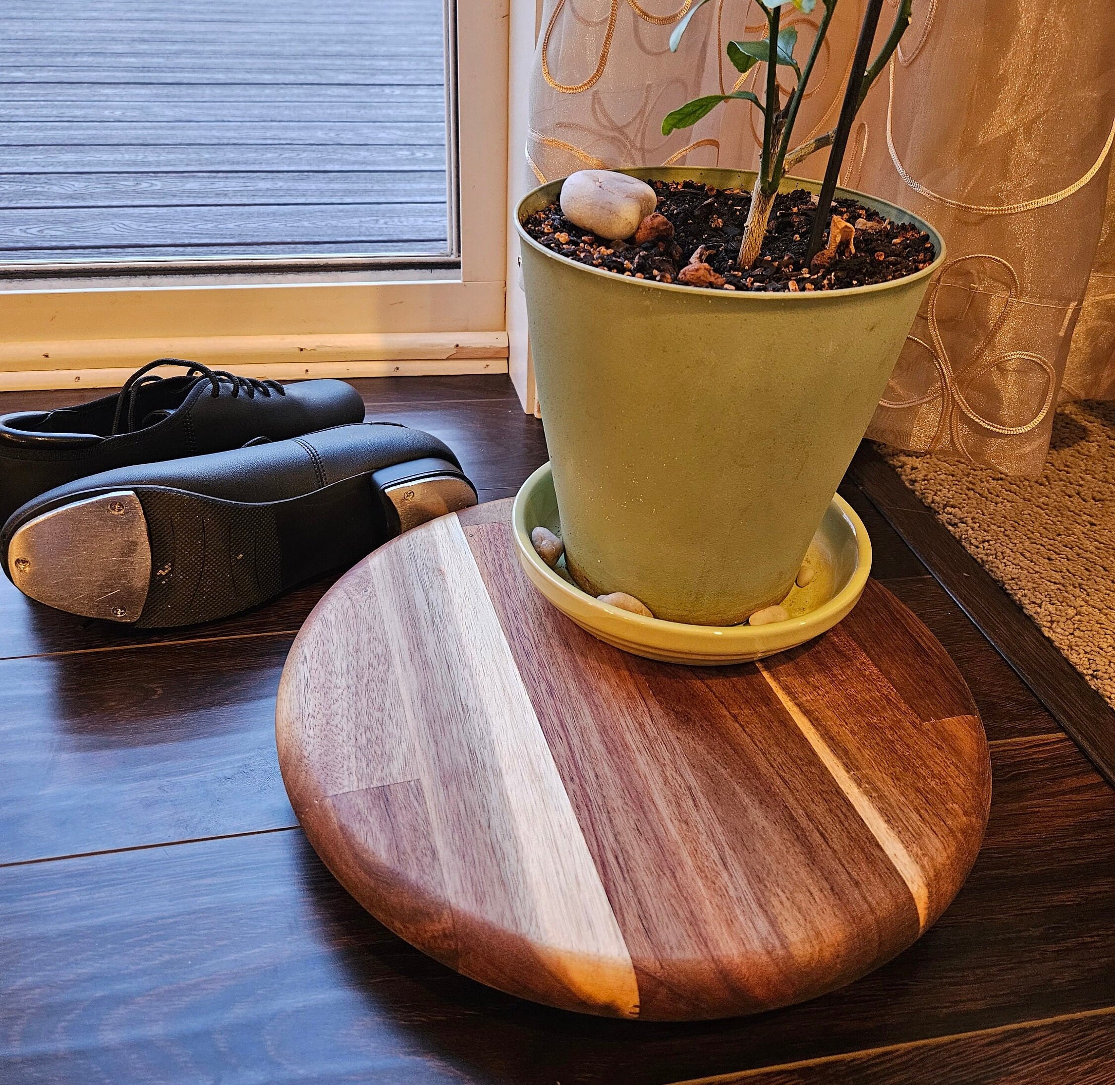 Tree Food Riser Handmade Acacia Wood Pedestal Riser: Rustic Plant & Food Display! - Etsy