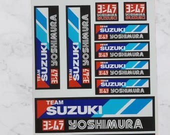 Calcomanías y pegatinas para motocicletas Suzuki GSXR Racing Team GSX-R Yoshimura laminadas