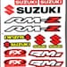 Vintage SUZUKI Stickers Sheets Motorcycle Motocoss ATV Sticker Racing ...