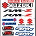 Vintage SUZUKI Stickers Sheets Motorcycle Motocoss ATV Sticker Racing ...