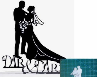 Wedding Couple Metal Cutouts for Scrapbooking and More