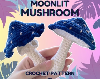 Moonlit Mushroom Amigurumi Crochet Pattern: Minimal-Sew Fantasy (PDF Pattern)