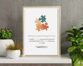 Trauma Healing Poster: Mental Health Psychology Art (Digital Download)