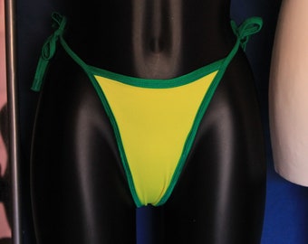 Bottom MEDUSE BRESIL - Tanga réglable, bas de maillot de bain bicolore