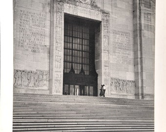 Vtg 1950 Kunstfotografie „The Bronze Door“ von Tom Firth Capitol Baton Rouge LA