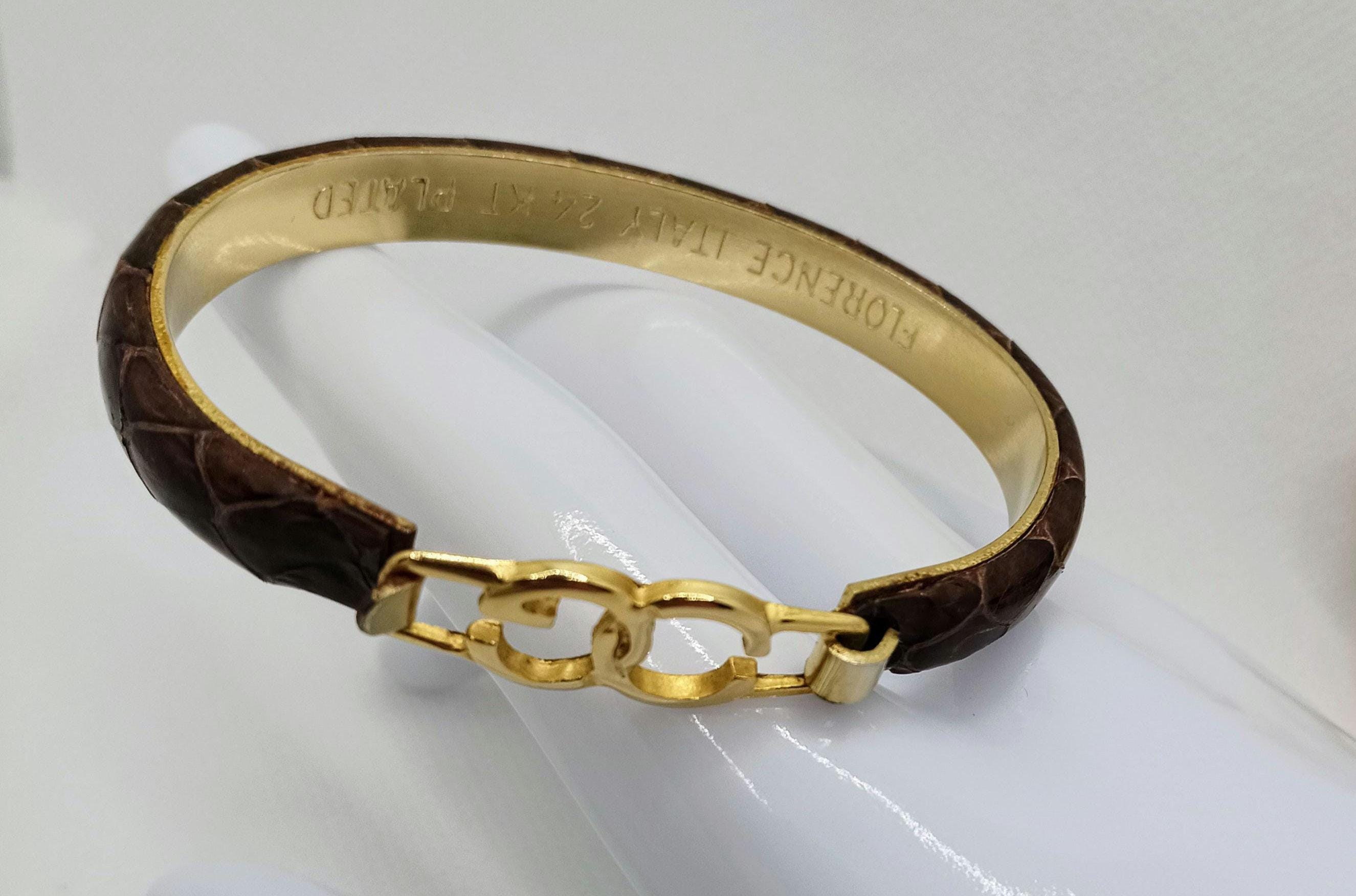 Herraje Banado Oro 24Kts Gold Plated Tan Snake Skin Leather Adjustable Vtg Belt Vintage Brown Reptile Snakeskin Belt Made in Italy by Lua  main image 2