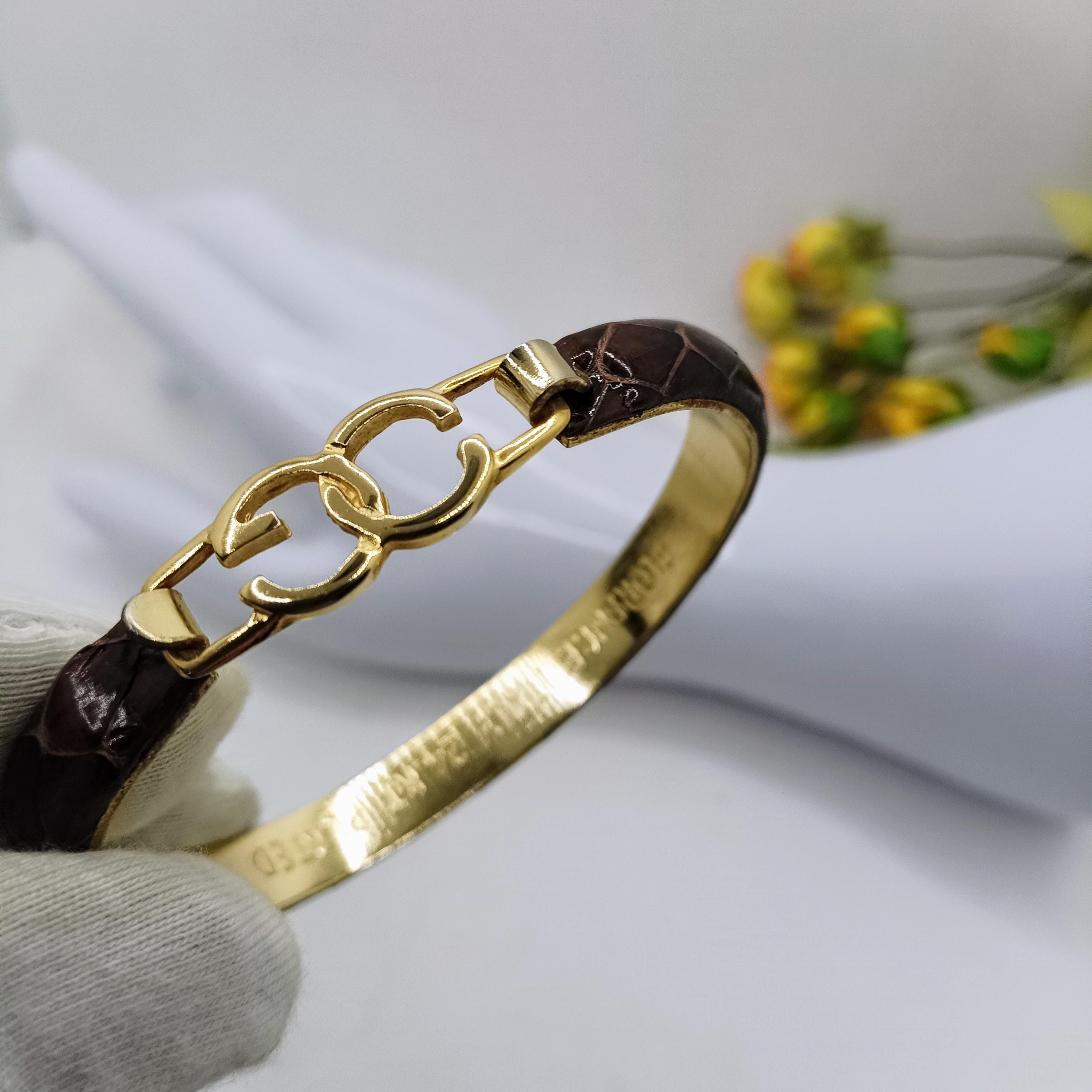 Vintage Florence Italy 24k Gold Plated Snake Skin Bracelet - Etsy