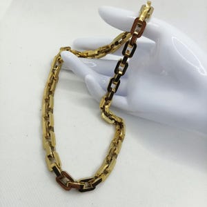 Eddie Borgo Gold Plated Chunky Chain Necklace, Designer Costume Jewelry