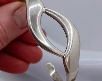 ヴィンテージポンドメキシコスターリングシルバーモダニストリーフ