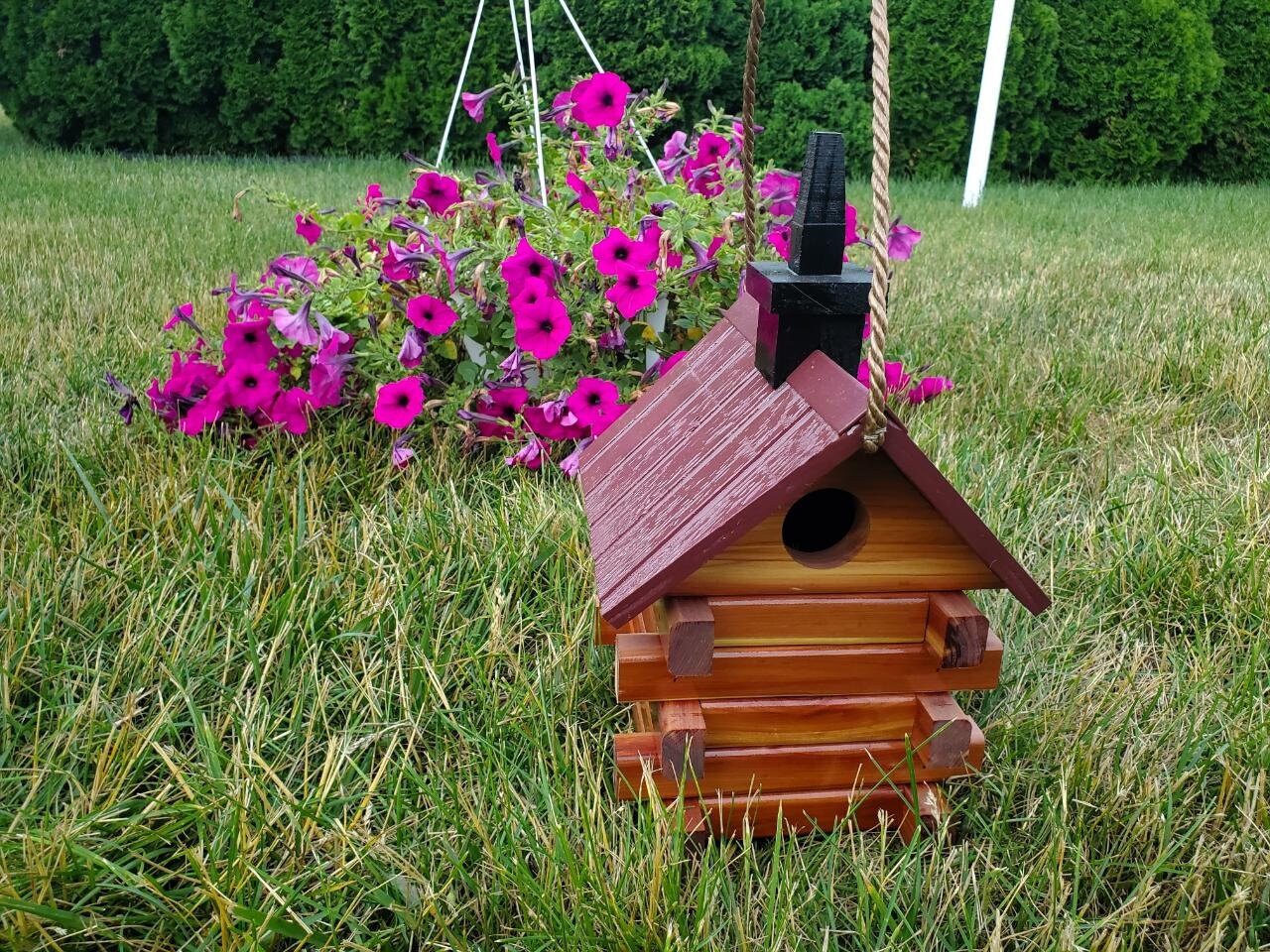 Bluebird Church/cedar Birdhouse/hanging Bluebird House/bluebird