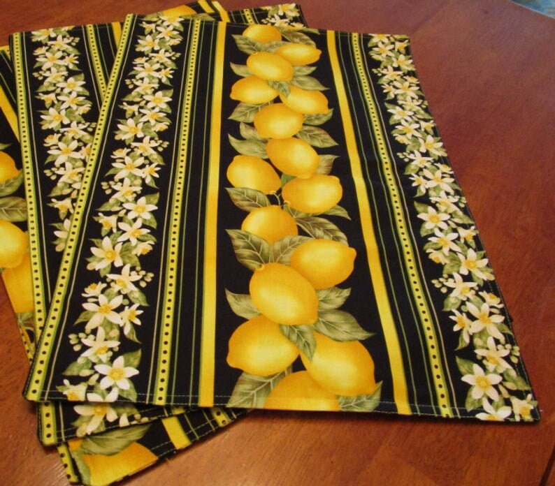 Reversible Placemats Set of 4 Etsy