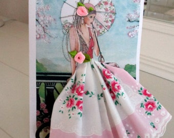 Art Deco Lovely Lady Keepsake Card