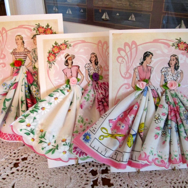 Fashion Ladies of the 50's Hankie Cards