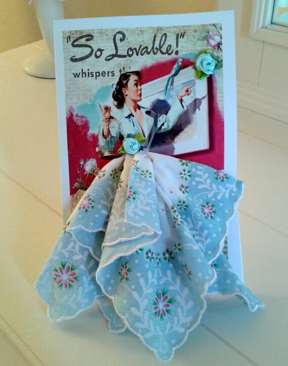 So Lovable Keepsake Hanky Card Etsy