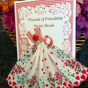 Retro Apron Keepsake Hanky Card