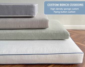 Custom Bay Window Seat Cushion,Indoor Cushion,Cotton Window Seat Cushion,Custom Shaped Cushion,Personalized Bench Cushion