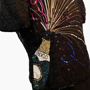 The ultimate Y2K New Years Eve champagne sequin Dress Papell Evening wear