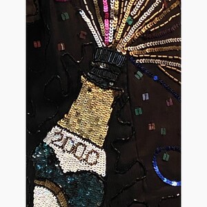 The ultimate Y2K New Years Eve champagne sequin Dress Papell Evening wear