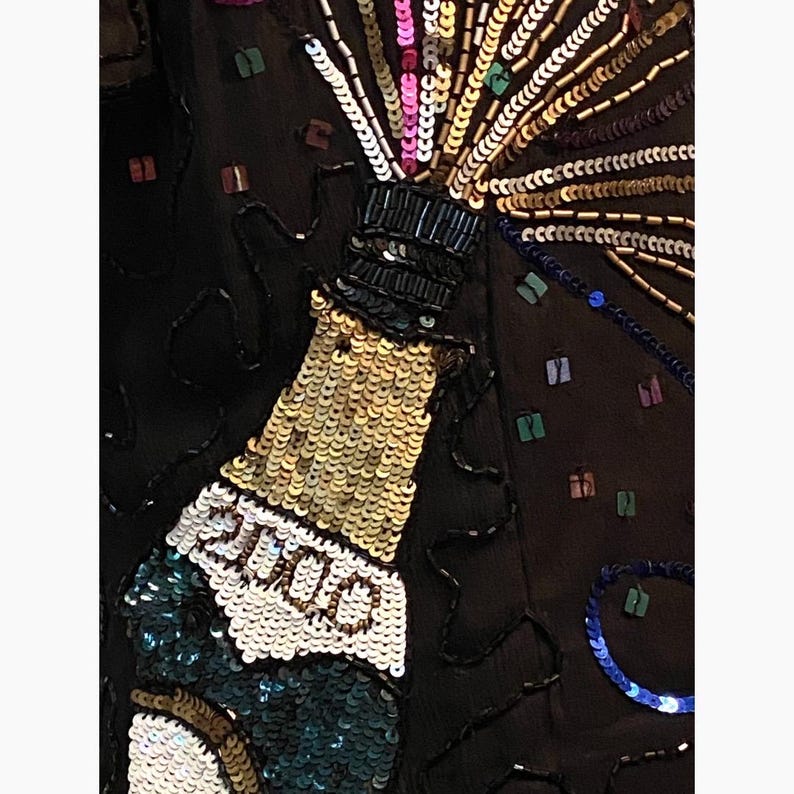 The ultimate Y2K New Years Eve champagne sequin Dress Papell Evening wear