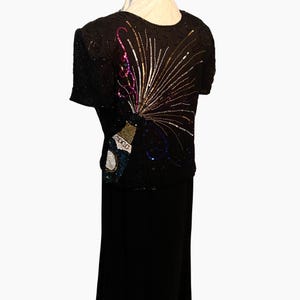 The ultimate Y2K New Years Eve champagne sequin Dress Papell Evening wear