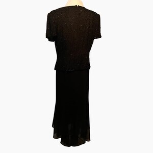 New Years Eve The ultimate vintage champagne sequin Dress Adrianna Papell Evening wear party celebration gala holiday Y2K image 5