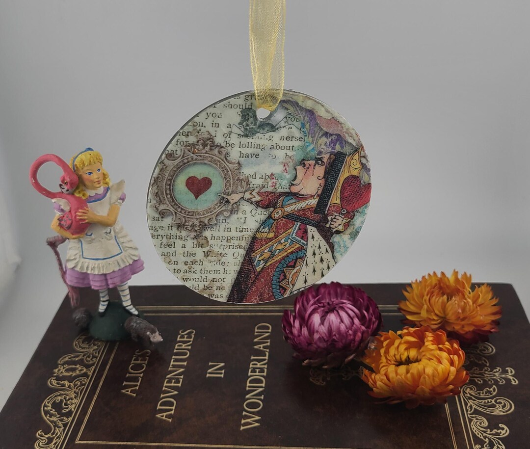 Alice in Wonderland Whimsical Mirrored Ornaments Etsy