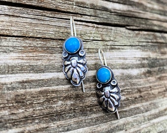 Art Deco Sterling and Turquoise Earrings