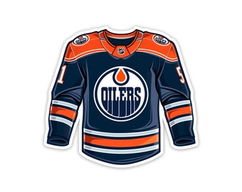 Edmonton Oilers Hockey Team Jersey Fridge Magnet - NHL Memorabilia, Hockey Fan Decor, Sports Collectible, Car Magnet