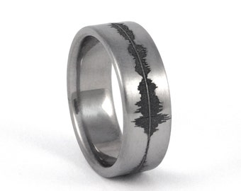 sounds of love personalized sound wave ring nerd music