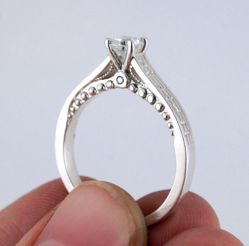 Diamond Music Note Ring Set Custom Diamond Notes White Gold Etsy