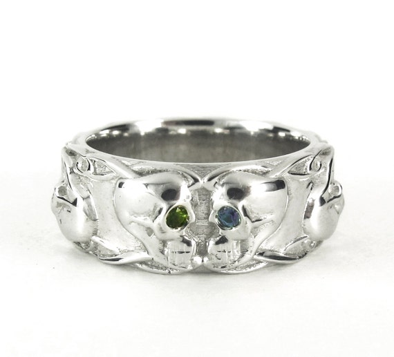 Mens skull cheap engagement rings