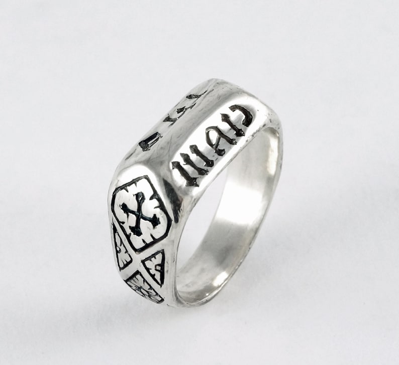 Saint Joan of Arc Replica Medieval Devotional Silver Ring for First Communion Catholic Confirmation Gift Rickson 207 207b image 2