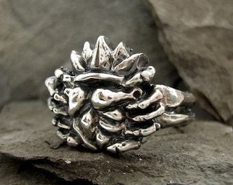 Love in Hand - Anatomical Heart Claddagh Ring, Skeleton Hands, Handmade, Sterling Silver, Gift For Her, Modern Claddagh Rickson Jewellery 58