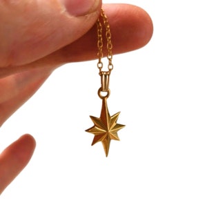 Gouden STAR-ketting + meditatie om je ware poolster te vinden 292c